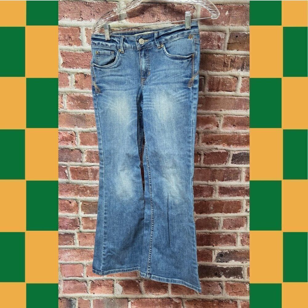 Vintage Y2K Limited Too Flare Jeans Girls Size 10 Blue 5 Pocket Super Hip